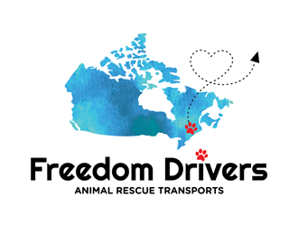 Freedom Drivers Animal Rescue Transports logo design by logolady