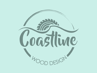 Coastline Wood Design logo design by MAXR