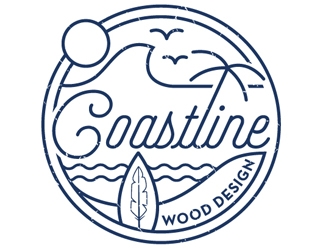Coastline Wood Design logo design by logoguy