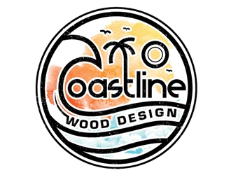 Coastline Wood Design logo design by logoguy