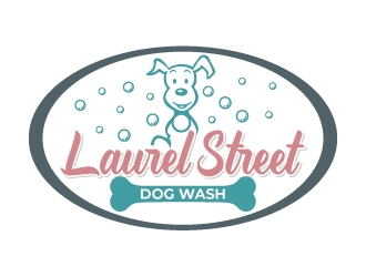 Laurel Street Dog Wash logo design by jaize