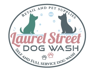 Laurel Street Dog Wash logo design by Boomstudioz