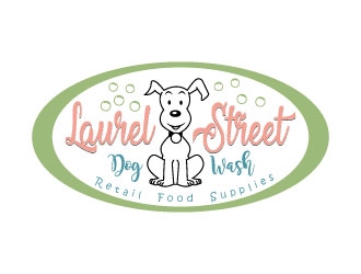 Laurel Street Dog Wash logo design by daywalker