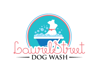 Laurel Street Dog Wash logo design by tec343