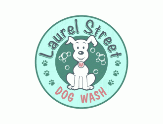 Laurel Street Dog Wash logo design by lestatic22