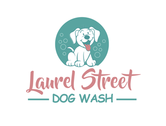 Laurel Street Dog Wash logo design by kunejo