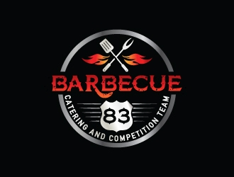 Barbecue 83 catering and competition team logo design by Boomstudioz