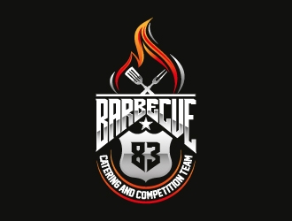 Barbecue 83 catering and competition team logo design by Boomstudioz