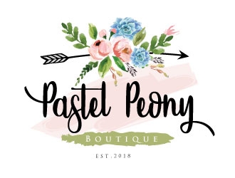 Pastel Peony Boutique logo design by REDCROW