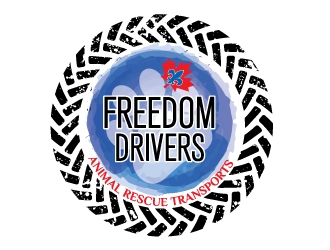 Freedom Drivers Animal Rescue Transports logo design by Boomstudioz
