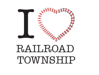 I Love Railroad Township logo design by not2shabby