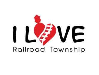 I Love Railroad Township logo design by Webphixo