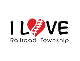 I Love Railroad Township logo design by Webphixo