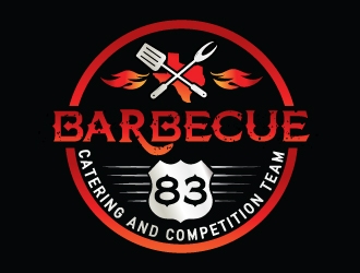 Barbecue 83 catering and competition team logo design by Boomstudioz