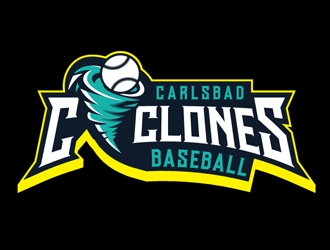 Carlsbad Cyclones Baseball logo design by logoguy