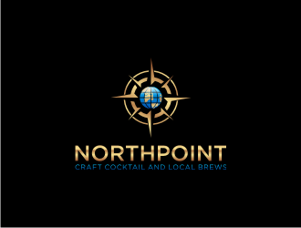 Northpoint (tag line, Craft Cocktail and Local Brews) logo design by dewipadi