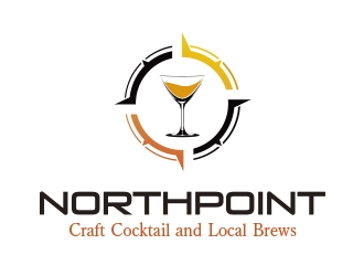 Northpoint (tag line, Craft Cocktail and Local Brews) logo design by mcocjen
