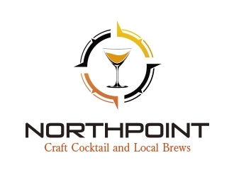 Northpoint (tag line, Craft Cocktail and Local Brews) logo design by mcocjen