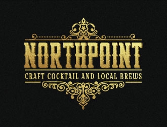 Northpoint (tag line, Craft Cocktail and Local Brews) logo design by AYATA