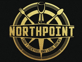 Northpoint (tag line, Craft Cocktail and Local Brews) logo design by AYATA