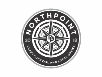Northpoint (tag line, Craft Cocktail and Local Brews) logo design by jm77788