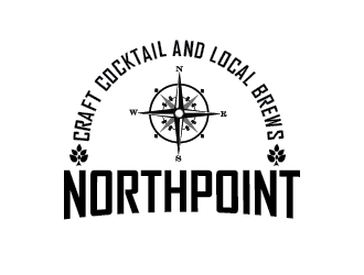 Northpoint (tag line, Craft Cocktail and Local Brews) logo design by czars