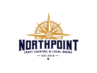 Northpoint (tag line, Craft Cocktail and Local Brews) logo design by emberdezign