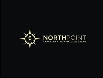 Northpoint (tag line, Craft Cocktail and Local Brews) logo design by mbamboex