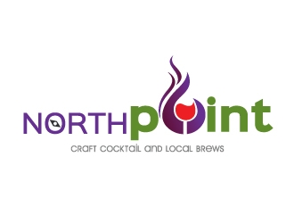 Northpoint (tag line, Craft Cocktail and Local Brews) logo design by usashi