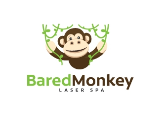 Bared Monkey Laser Spa logo design by emberdezign