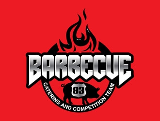 Barbecue 83 catering and competition team logo design by LogoInvent