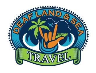 Deaf Land & Sea Travel logo design by DreamLogoDesign