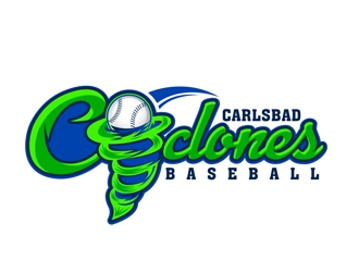 Carlsbad Cyclones Baseball logo design by DreamLogoDesign