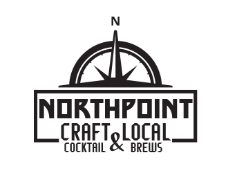 Northpoint (tag line, Craft Cocktail and Local Brews) logo design by AdenDesign