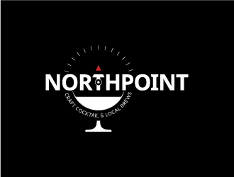 Northpoint (tag line, Craft Cocktail and Local Brews) logo design by hwkomp
