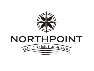 Northpoint (tag line, Craft Cocktail and Local Brews) logo design by Foxcody