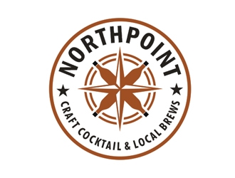 Northpoint (tag line, Craft Cocktail and Local Brews) logo design by Foxcody