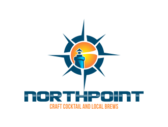 Northpoint (tag line, Craft Cocktail and Local Brews) logo design by SmartTaste