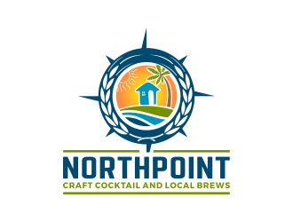 Northpoint (tag line, Craft Cocktail and Local Brews) logo design by SmartTaste