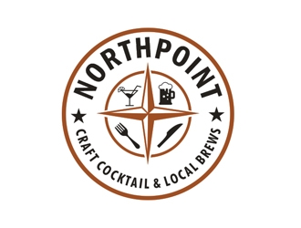 Northpoint (tag line, Craft Cocktail and Local Brews) logo design by Foxcody