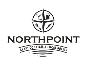 Northpoint (tag line, Craft Cocktail and Local Brews) logo design by Foxcody