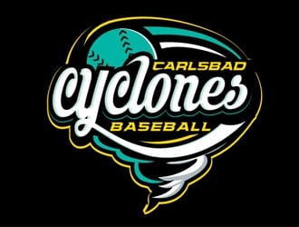Carlsbad Cyclones Baseball logo design by logoguy