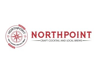 Northpoint (tag line, Craft Cocktail and Local Brews) logo design by fawadyk
