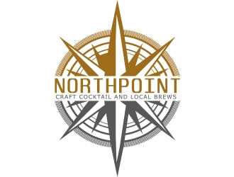 Northpoint (tag line, Craft Cocktail and Local Brews) logo design by fawadyk
