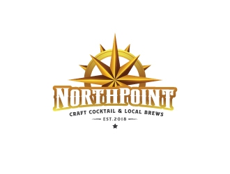 Northpoint (tag line, Craft Cocktail and Local Brews) logo design by emberdezign