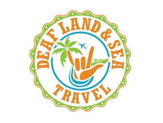 Deaf Land & Sea Travel logo design by DreamLogoDesign