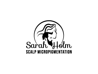 Sarah Holm    Scalp MicroPigmentation logo design by josephope