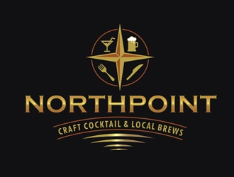 Northpoint (tag line, Craft Cocktail and Local Brews) logo design by Foxcody