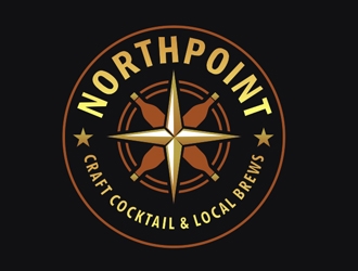 Northpoint (tag line, Craft Cocktail and Local Brews) logo design by Foxcody
