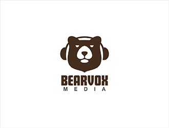 BearVox media logo design by hole